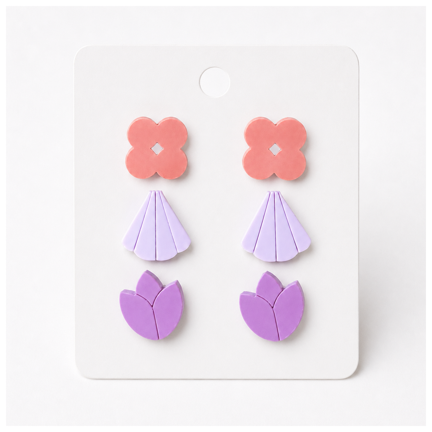 Floral Earring Stud Minis Trio
