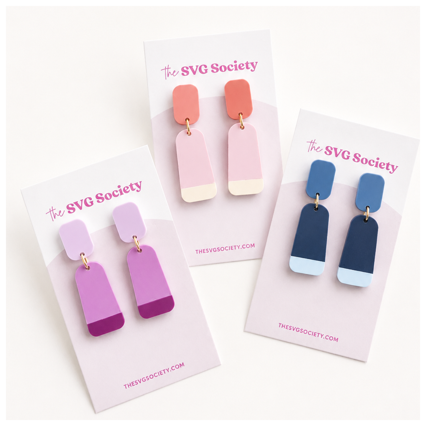 Rectangular Trio Earrings