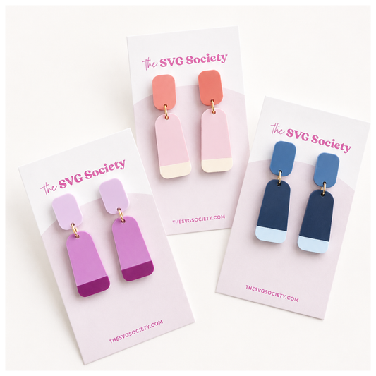 Rectangular Trio Earrings