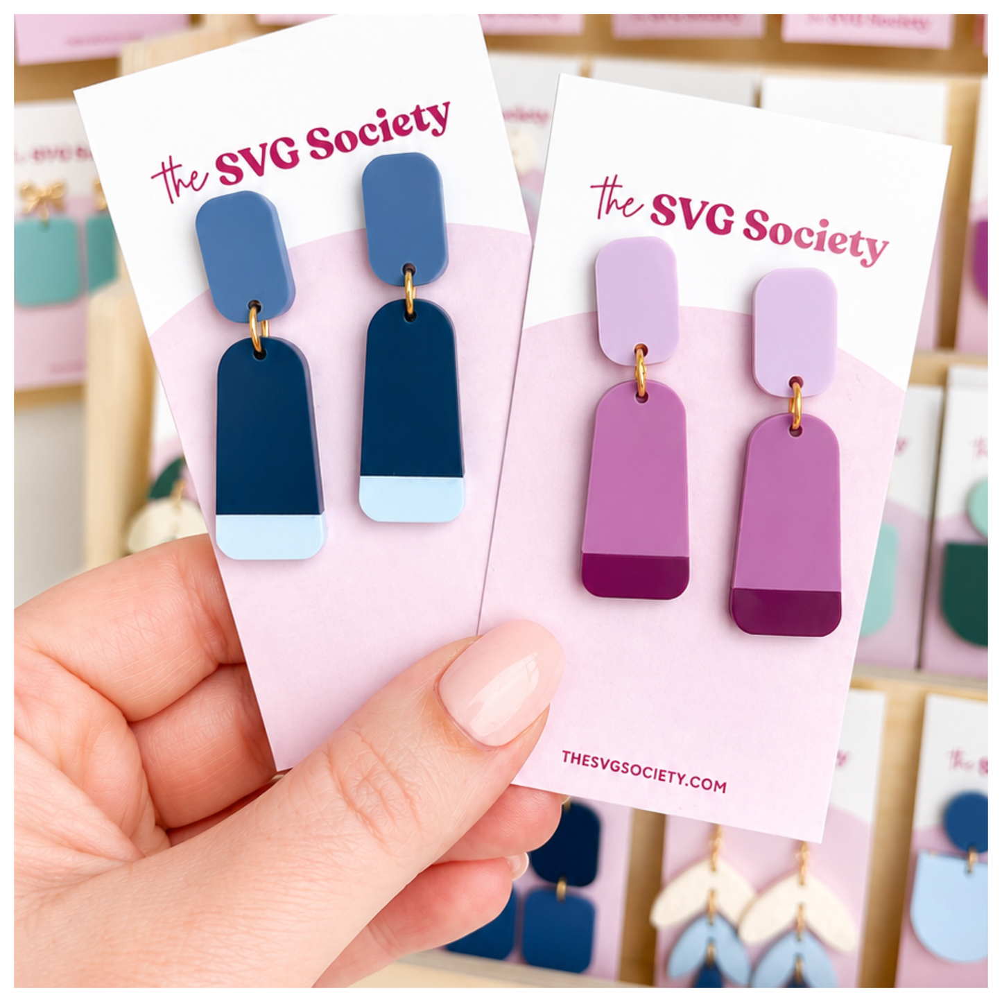 Rectangular Trio Earrings