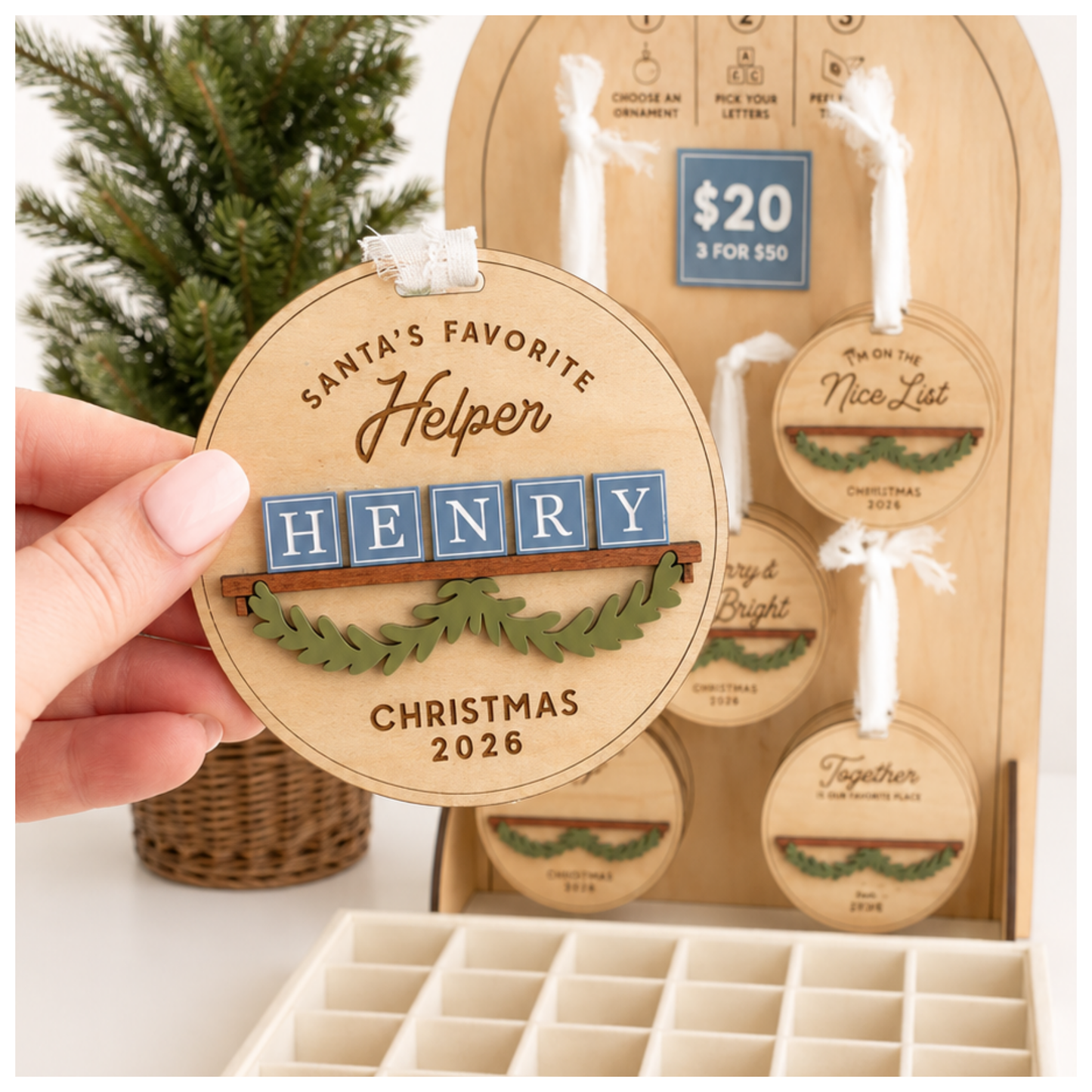 Quick Sale Kit: Ornament Bar Set of 9 Backers and Letters