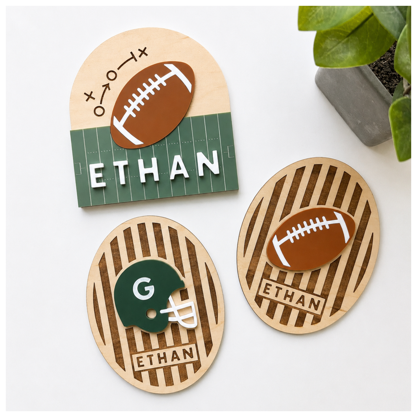 Sports Football Name Signs