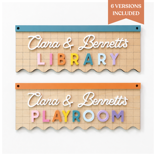 Wavy Playroom Signs