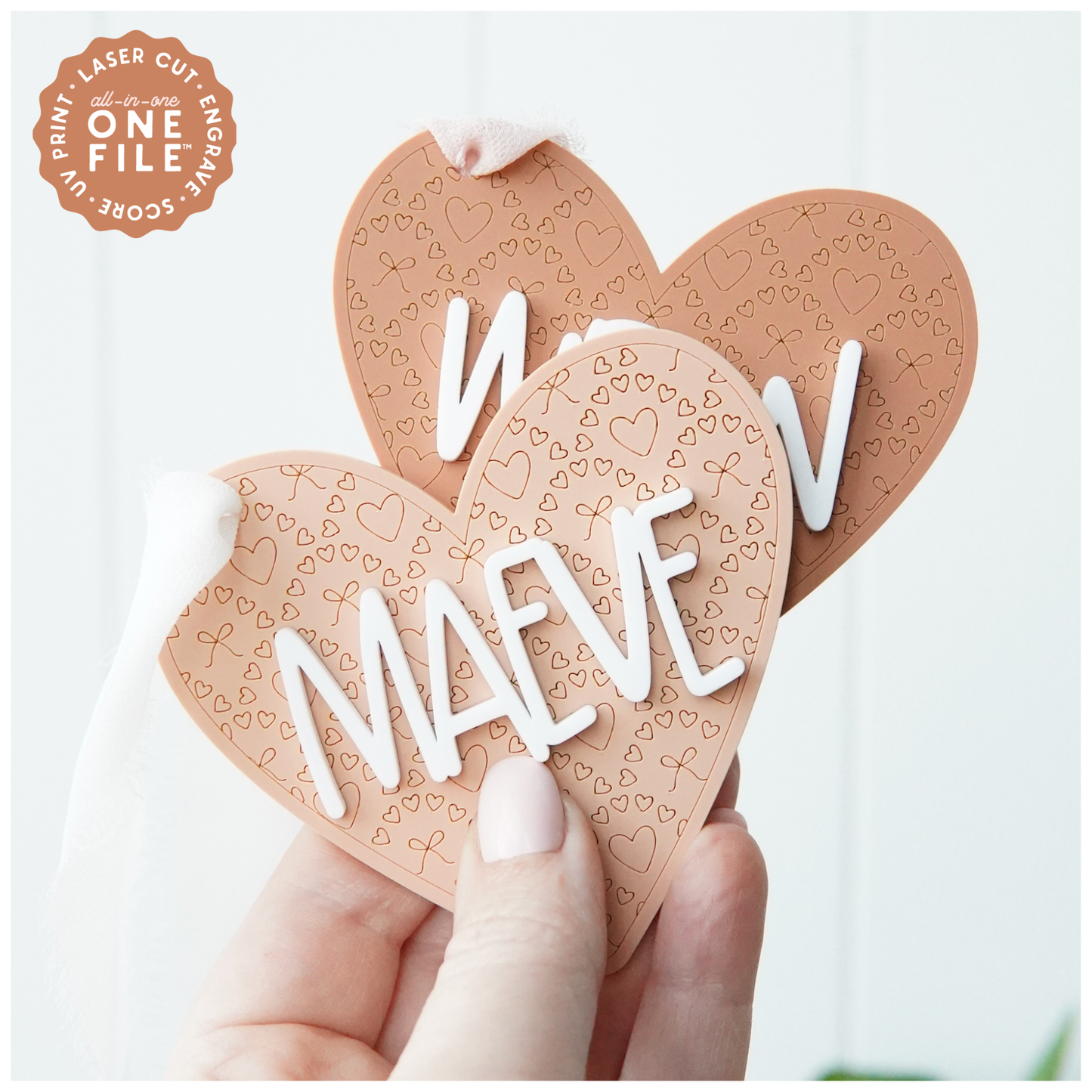 One File Valentine's Heart Tag