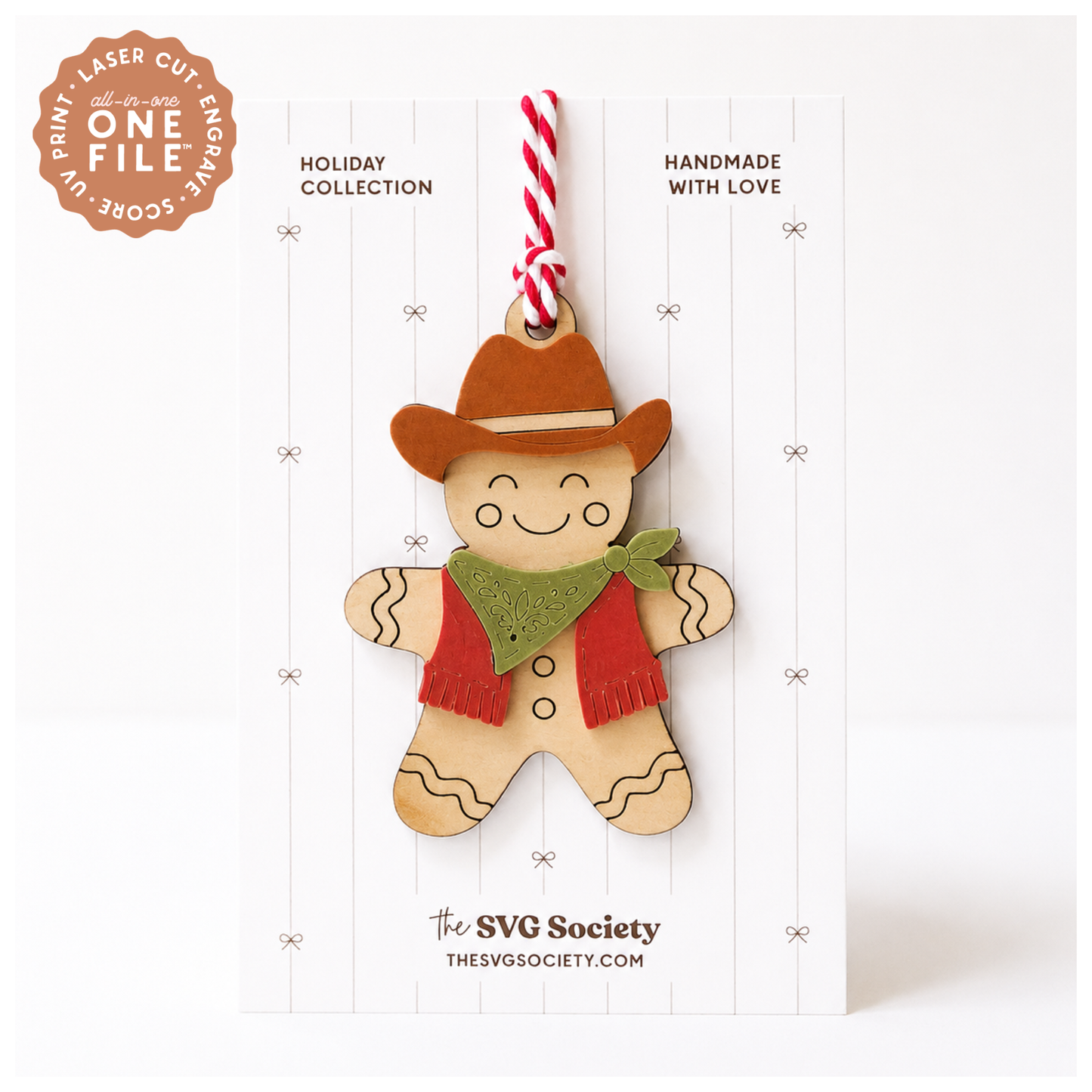 Howdy Holidays Gingerbread Ornament