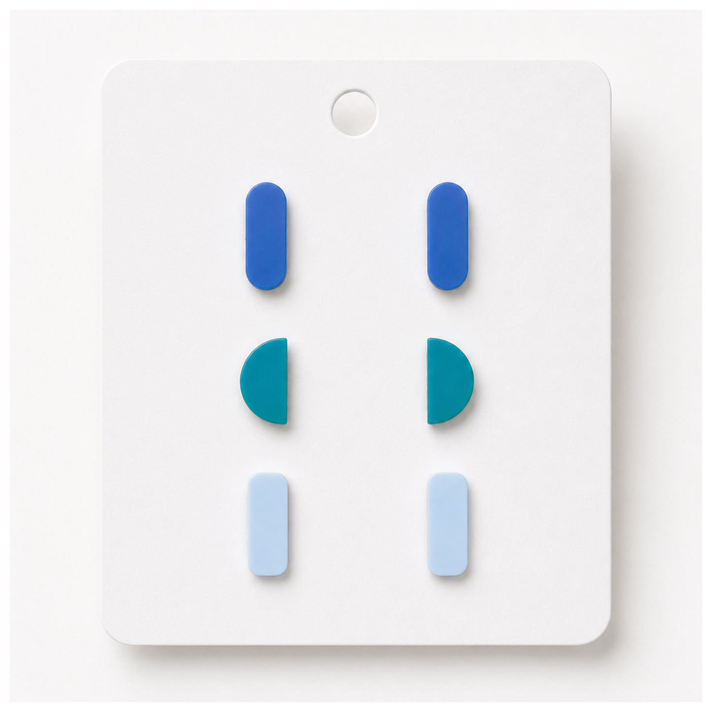 Modern Shapes Earring Stud Minis Trio