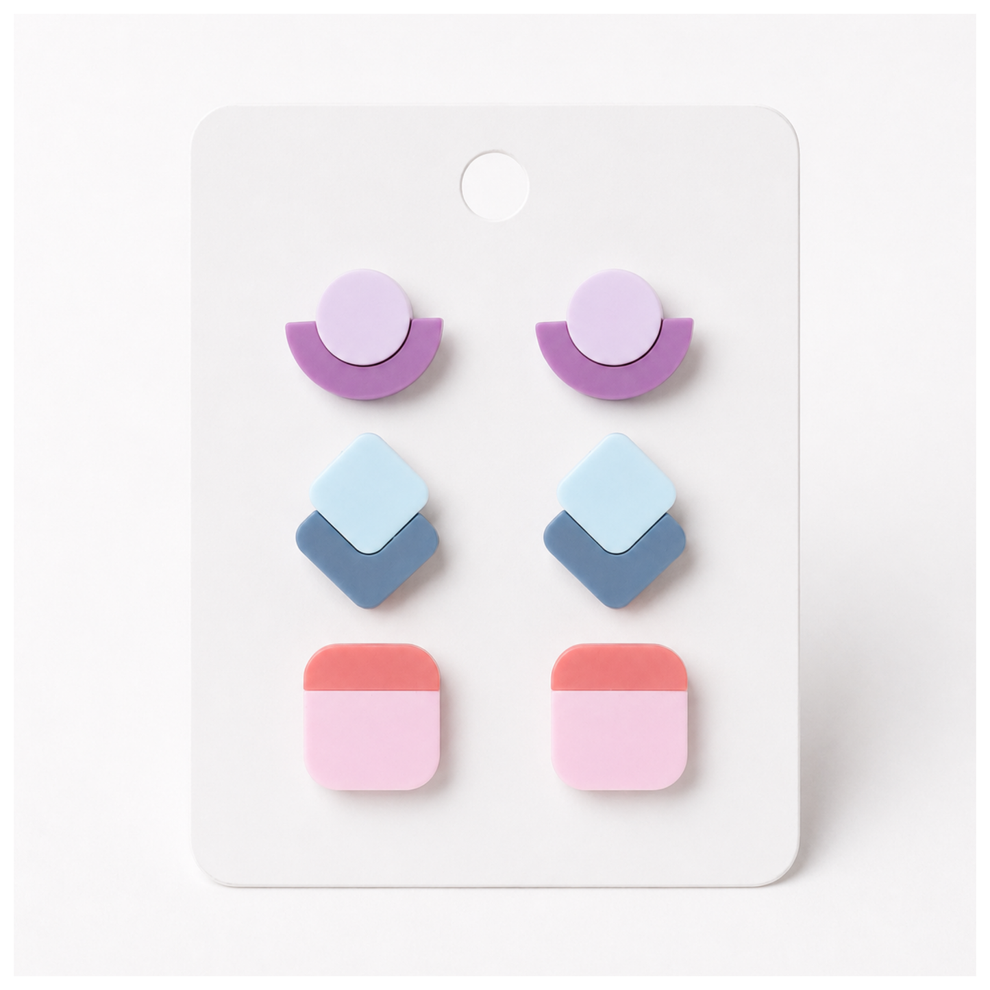 Geometric Earring Stud Minis Trio