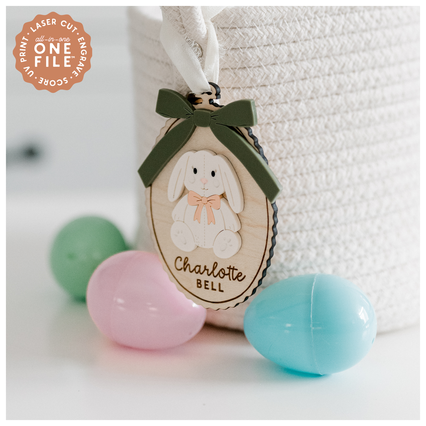 Vintage Easter Bunny Tag