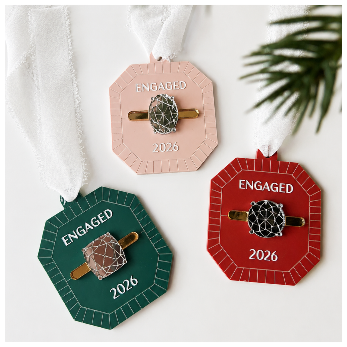 Milestone Ornaments: Engagement Ring Boxes