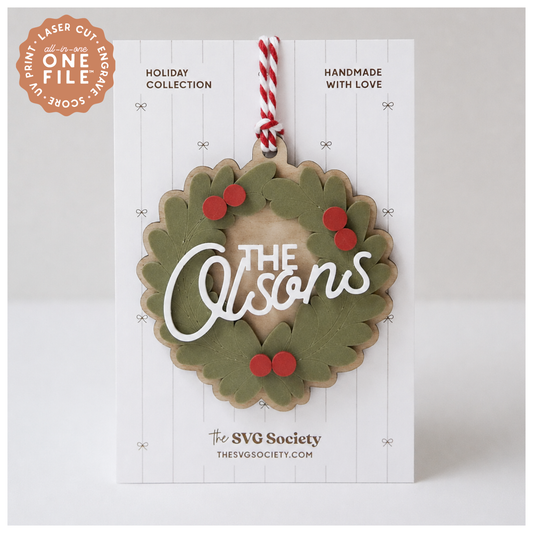 Howdy Holidays Wreath Ornament