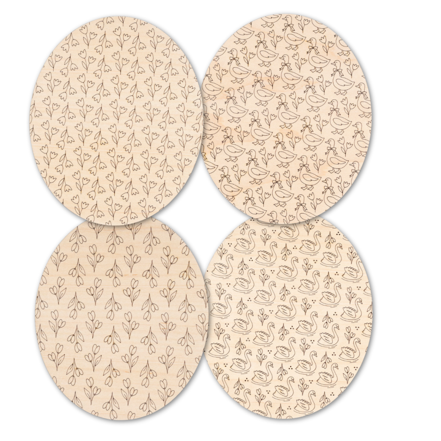 4 Oval Pattern Backers for Scoring