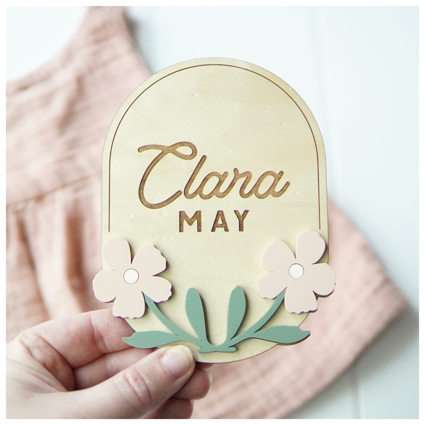 Floral Border Name Sign