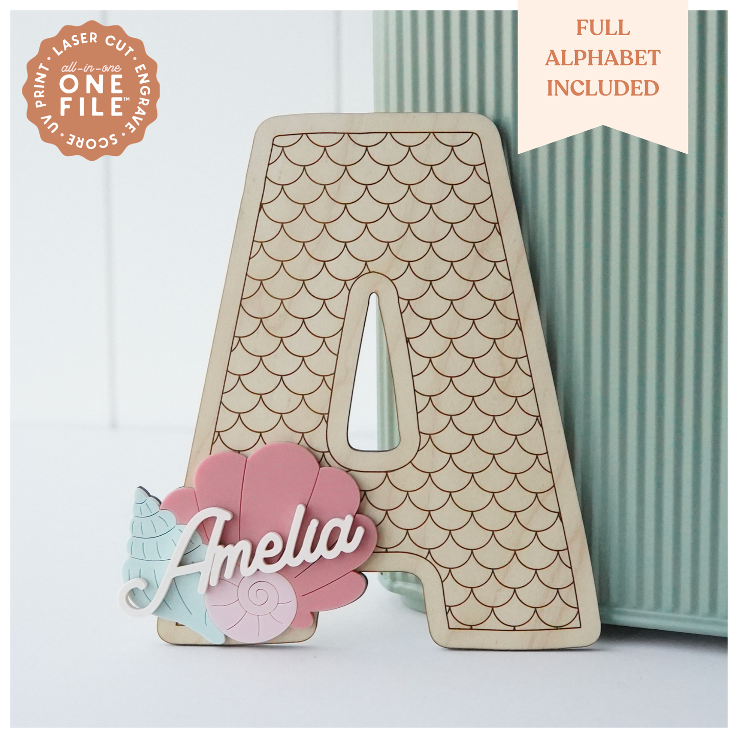 Mermaid Scalloped Letters