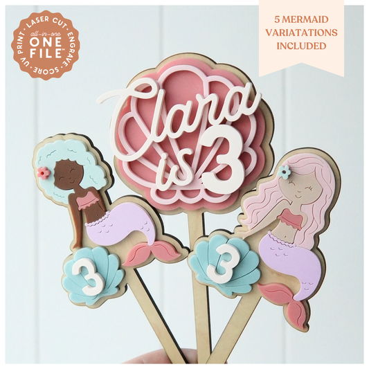 Mermaid Cake Toppers