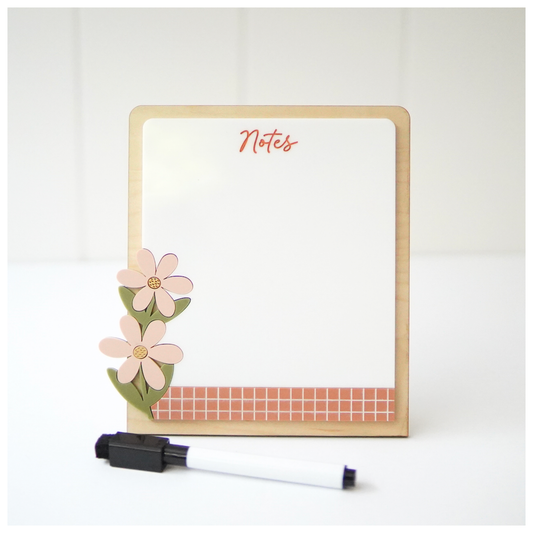 Teacher Floral Dry Erase Notes Board