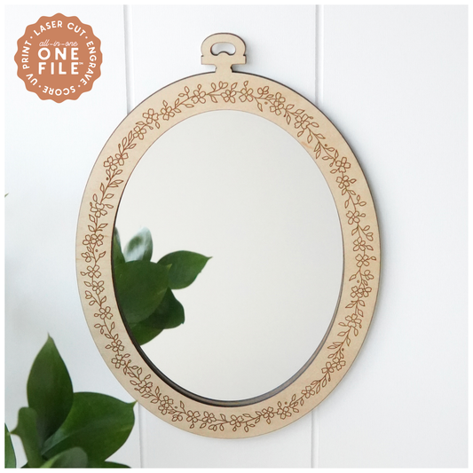 One File Floral Mirror