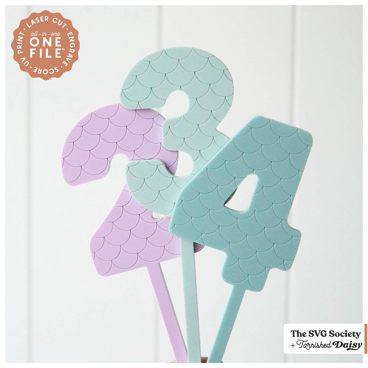 Mermaid Scales Cake Toppers