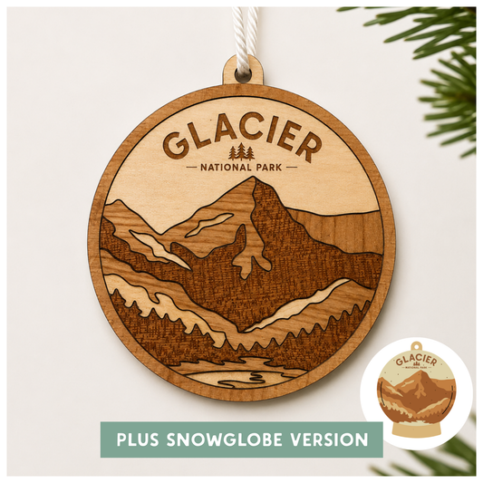 National Park Collection: Glacier Round Ornaments