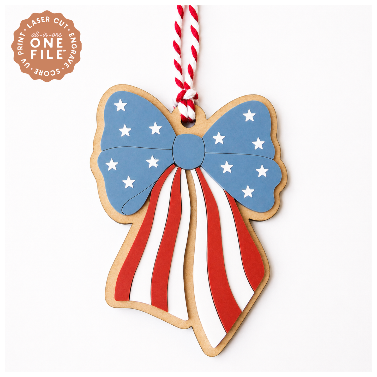 Canada & USA Flag Bows