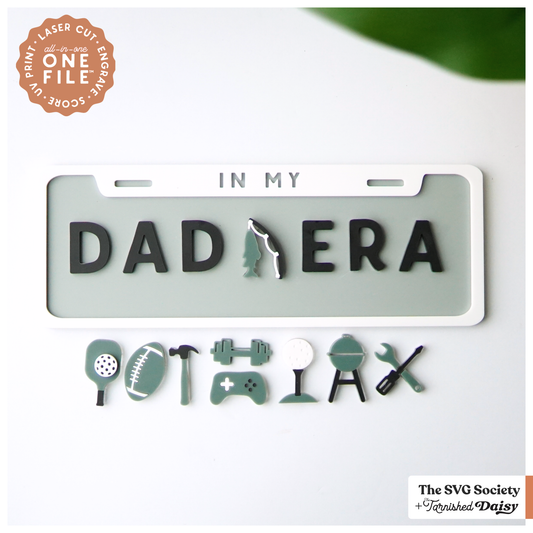 Father's Day Dad Era License Plate
