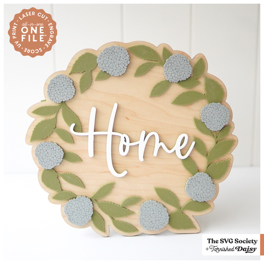 Hydrangea Home Sign