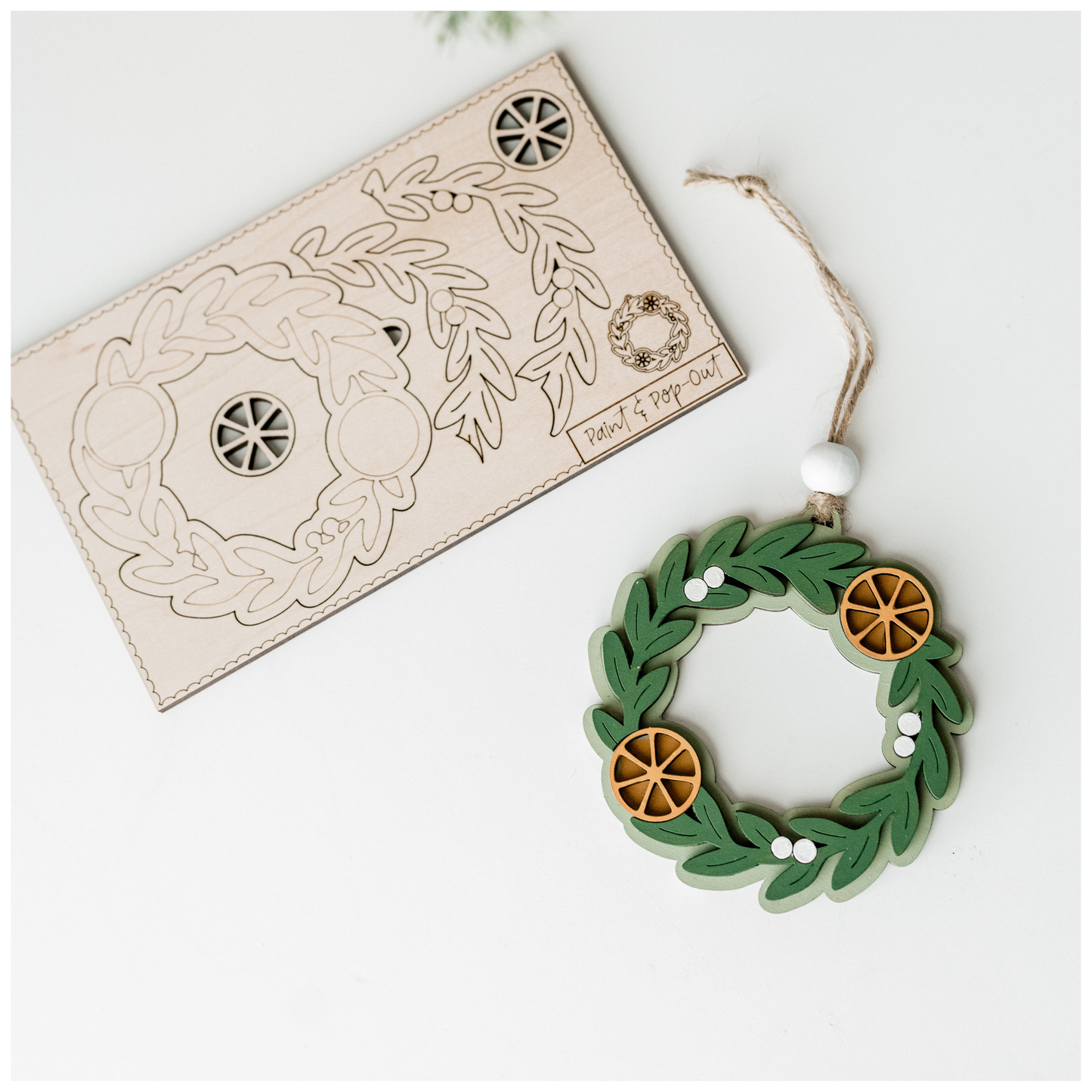 Paint and Pop Out Kit Orange Wreath