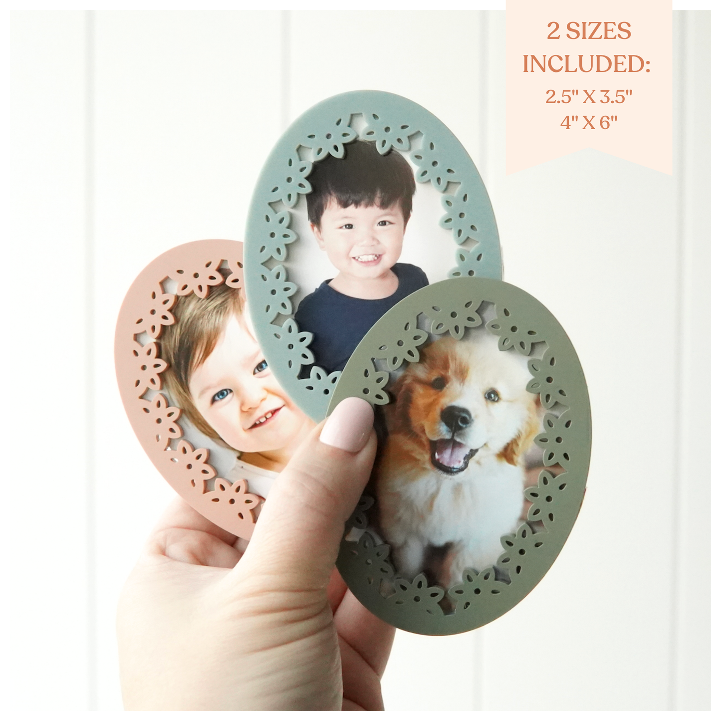 Heirloom Blooms Oval Frame Magnets