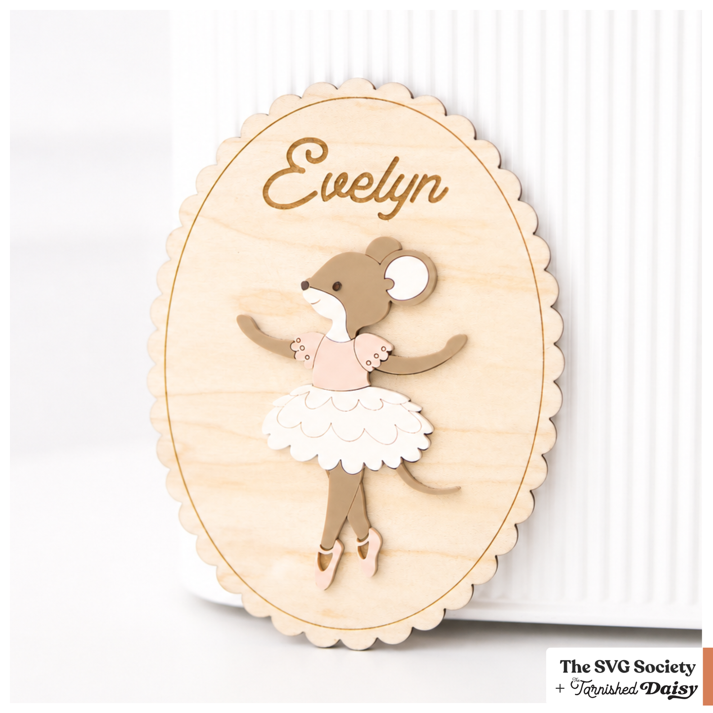 Woodland Mice Ballerina Name Sign