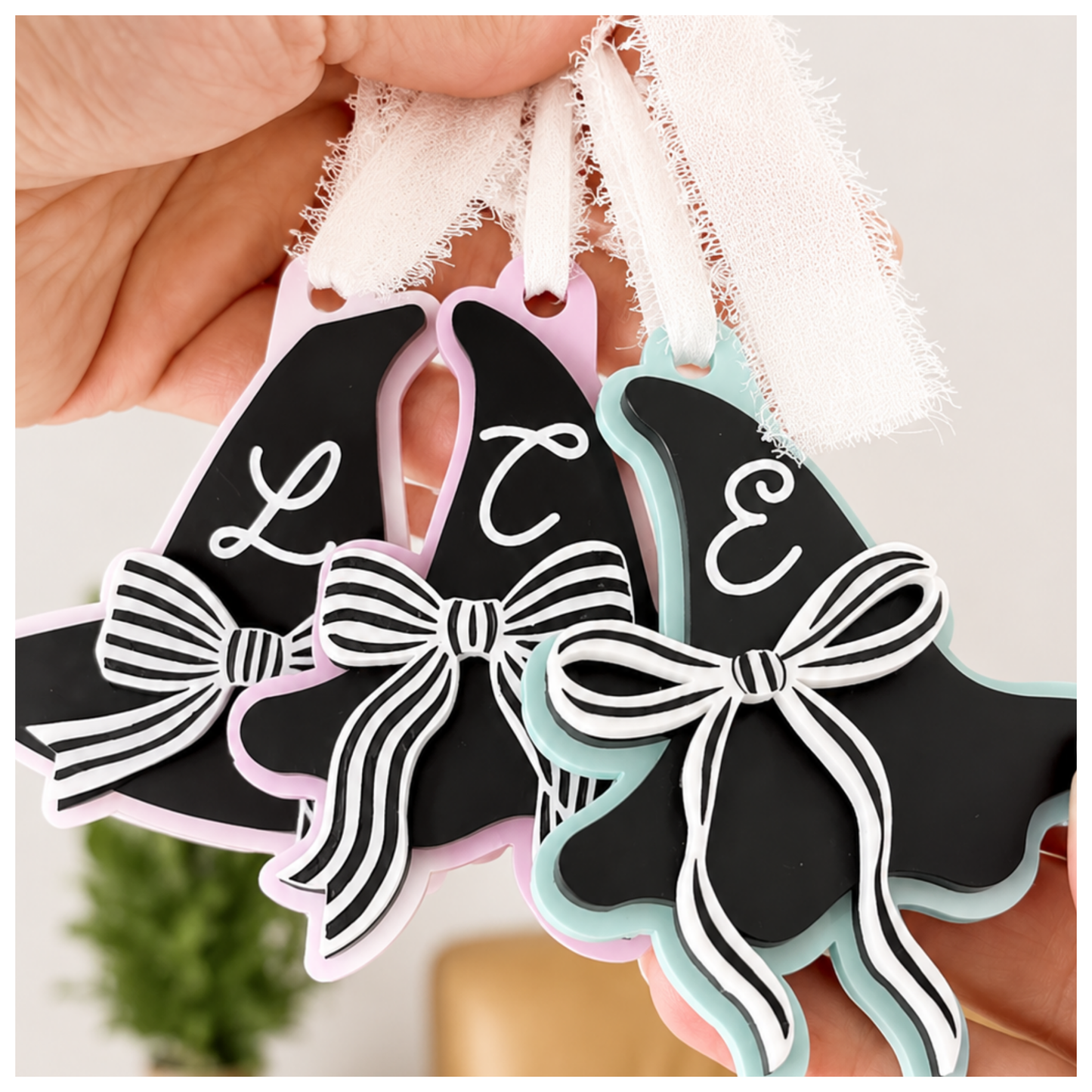 Halloween Witch Hat with Bow Tags