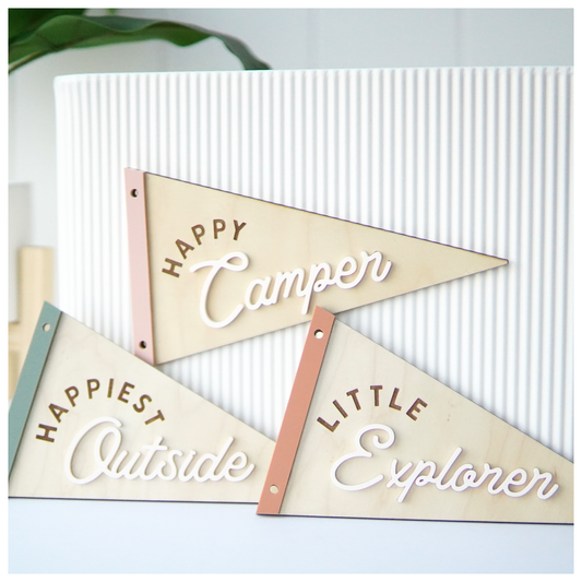 Camping Pennant Signs