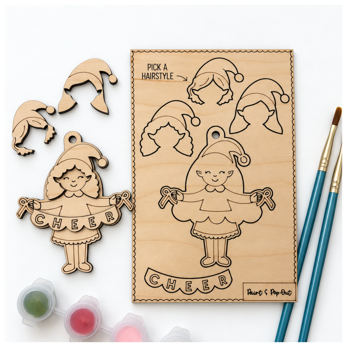Elf Girl Paint & Pop Out Kit
