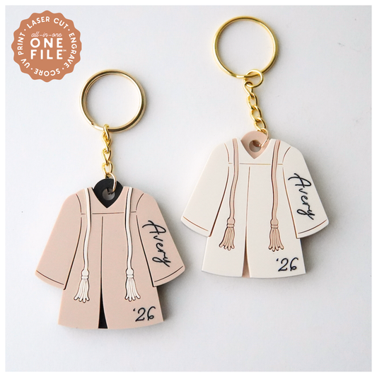 Graduation Gown Keychain