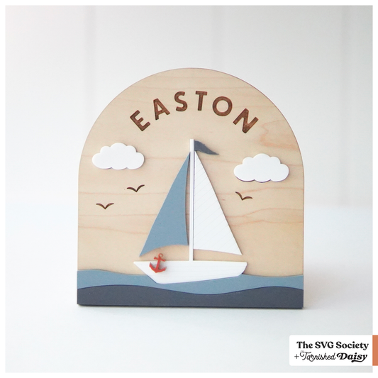 Sailboat Arch Name Sign