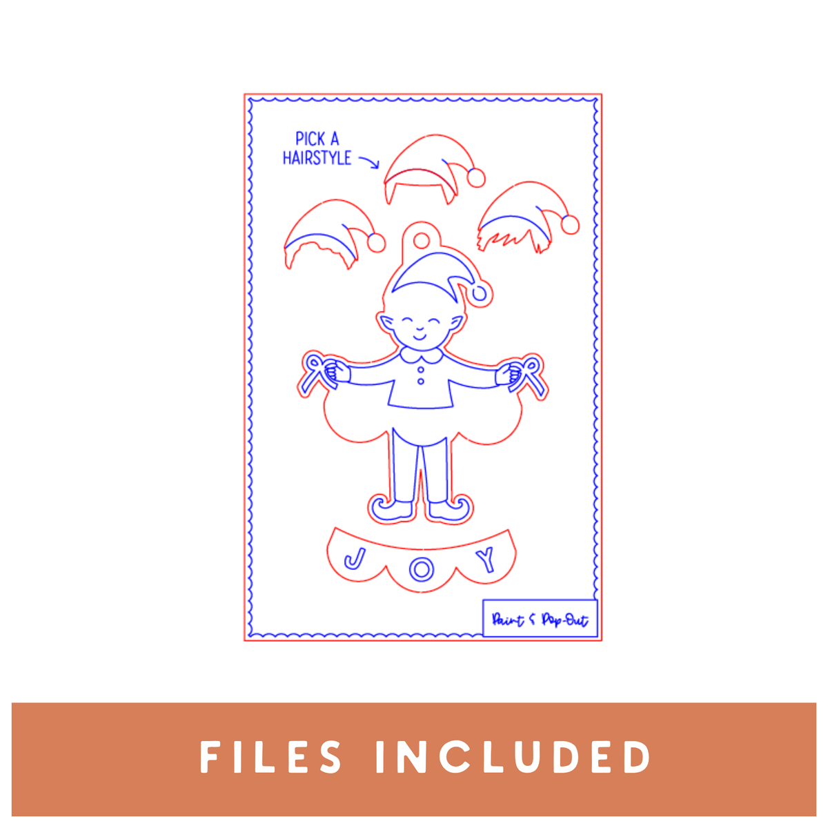 Elf Boy Paint & Pop Out Kit