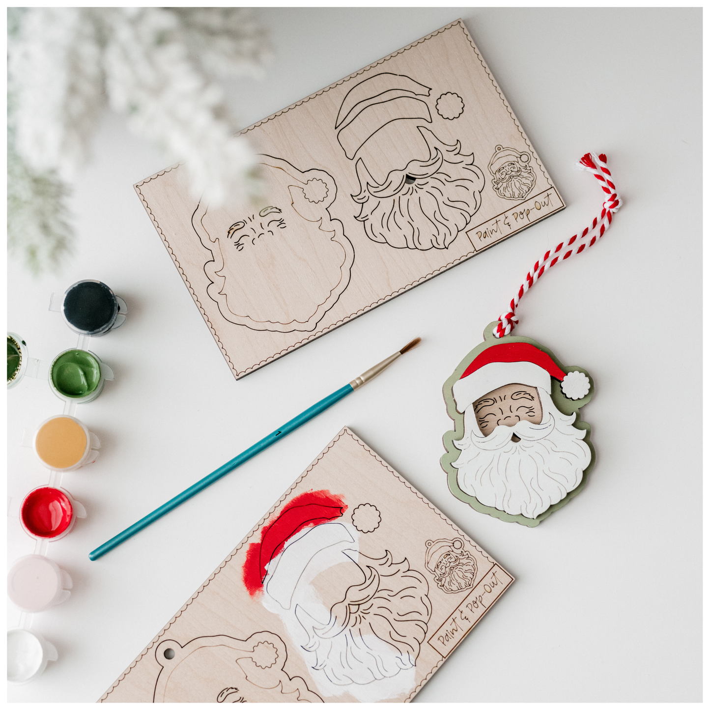 Paint and Pop Out Kit Santa