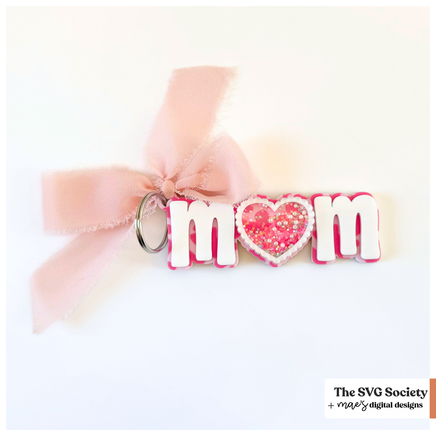 Mother's Day Mom Shaker Keychain