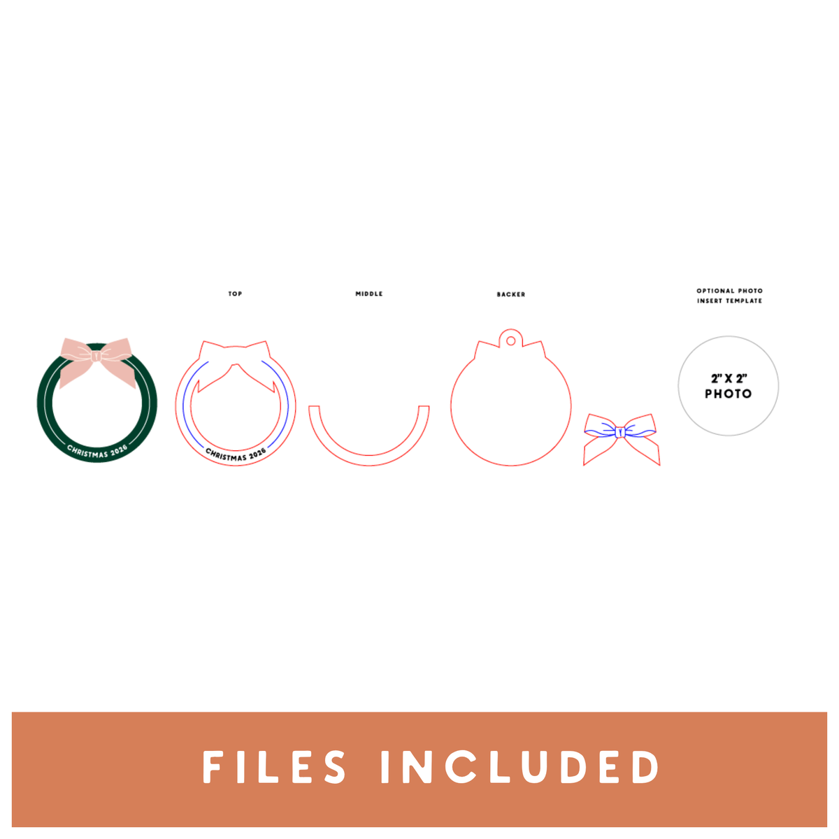 Round Bow Frame Ornament