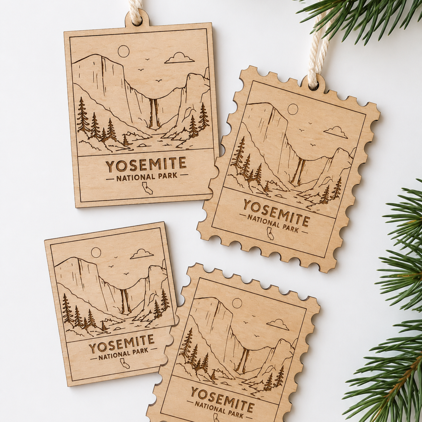 National Park Collection: Yosemite Stamp Ornaments & Magnets