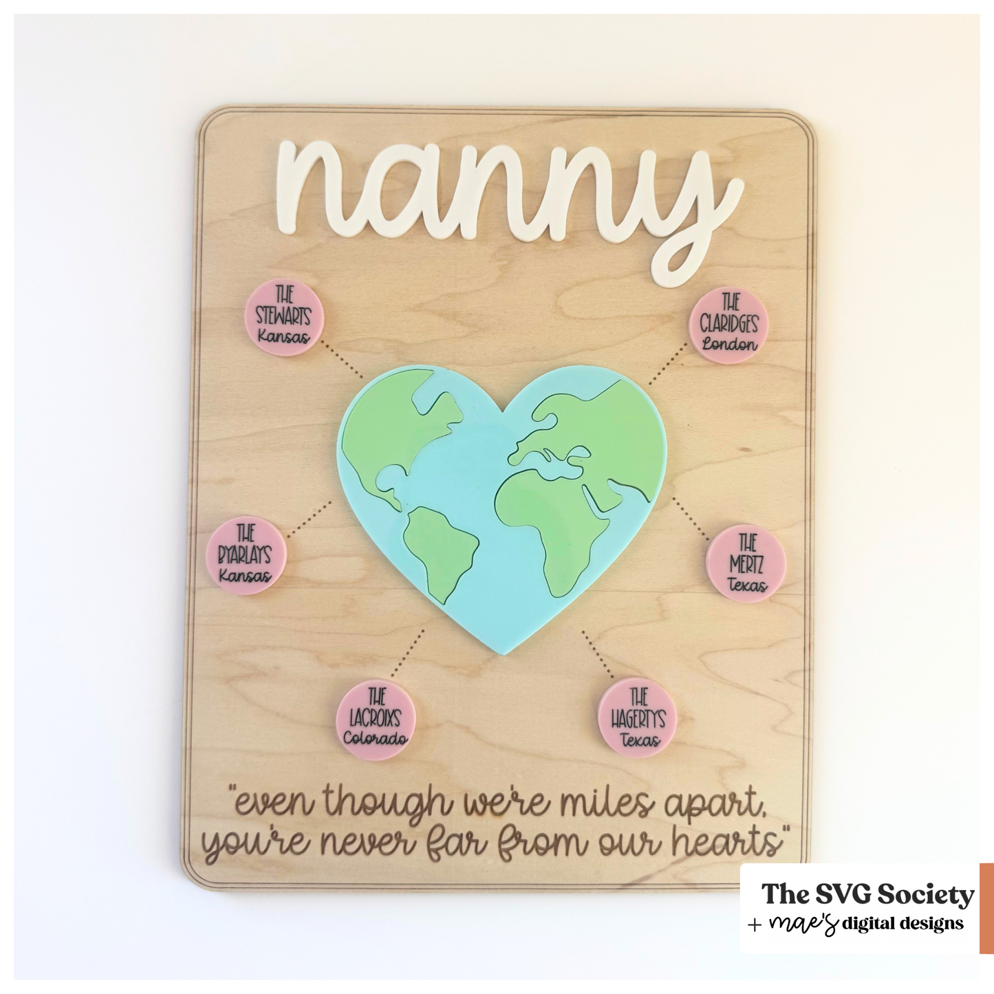 Mother's Day Miles Apart Sign
