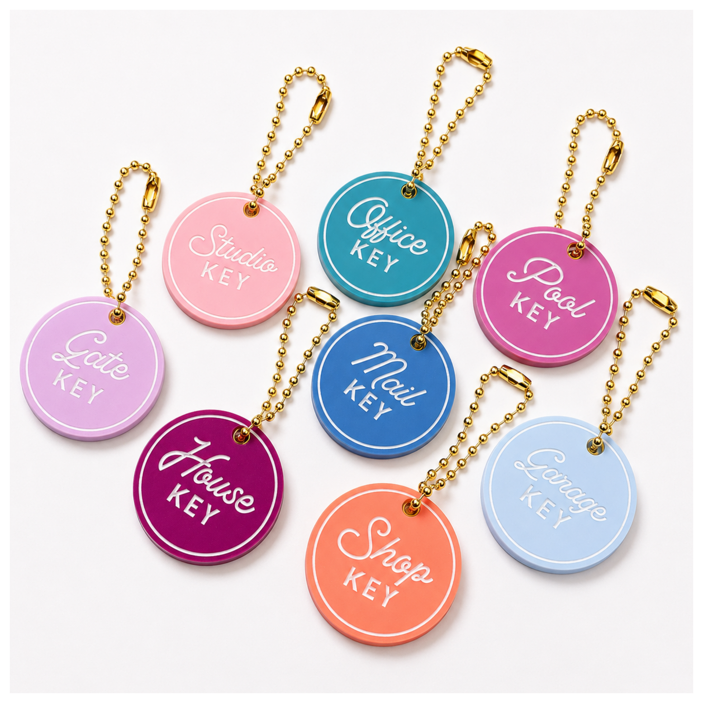 Key Ring House Name Tag Set