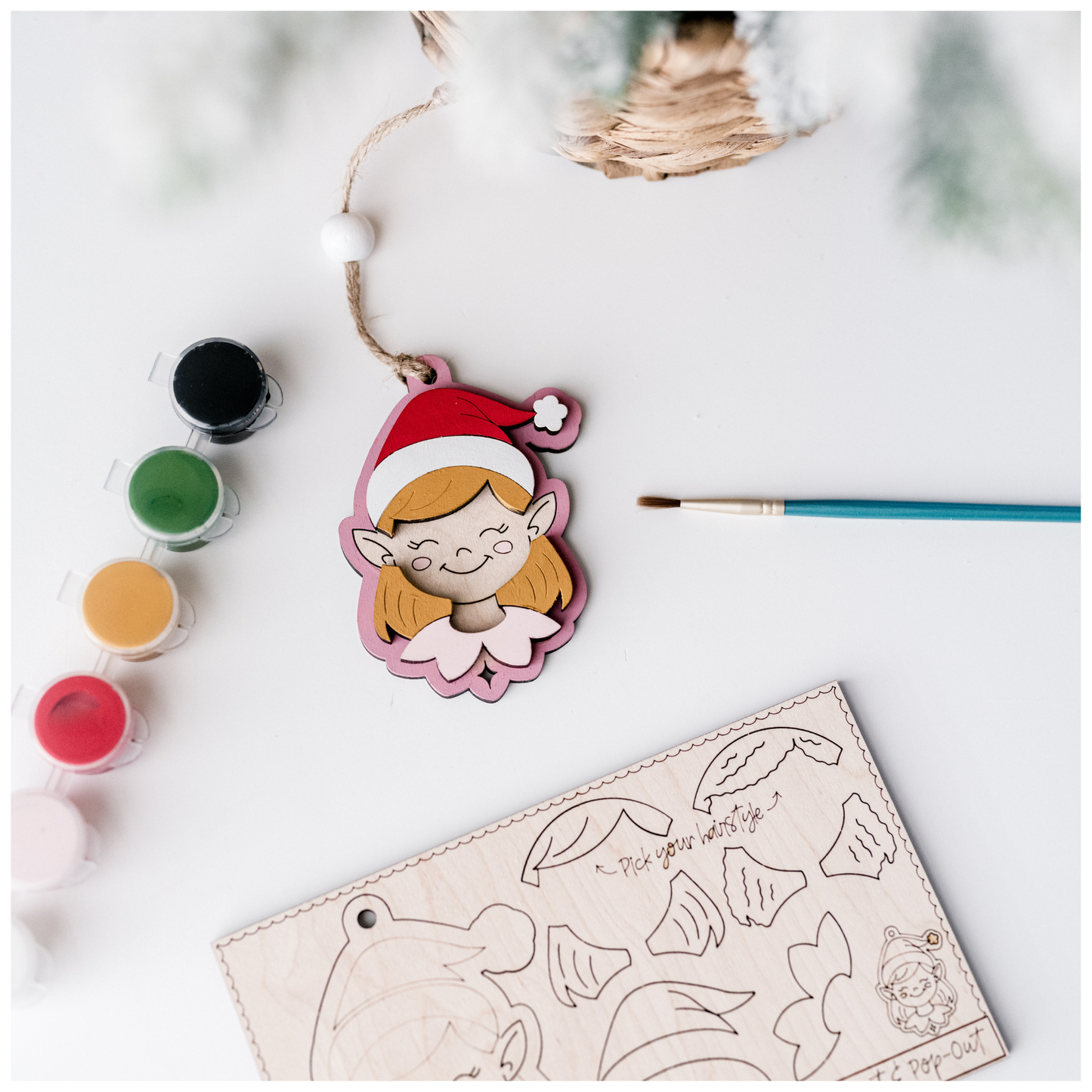 Paint and Pop Out Kit Elf Girl