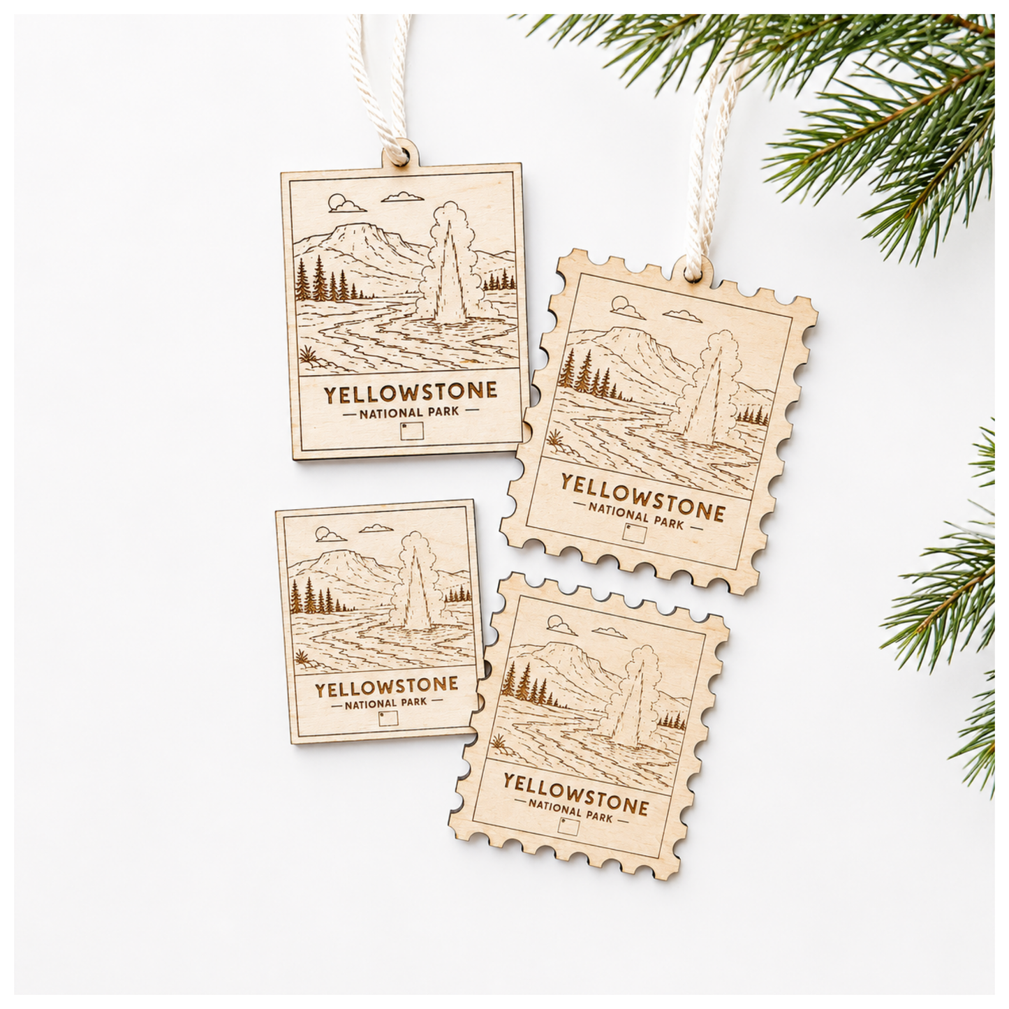 National Park Collection: Yellowstone Stamp Ornaments & Magnets