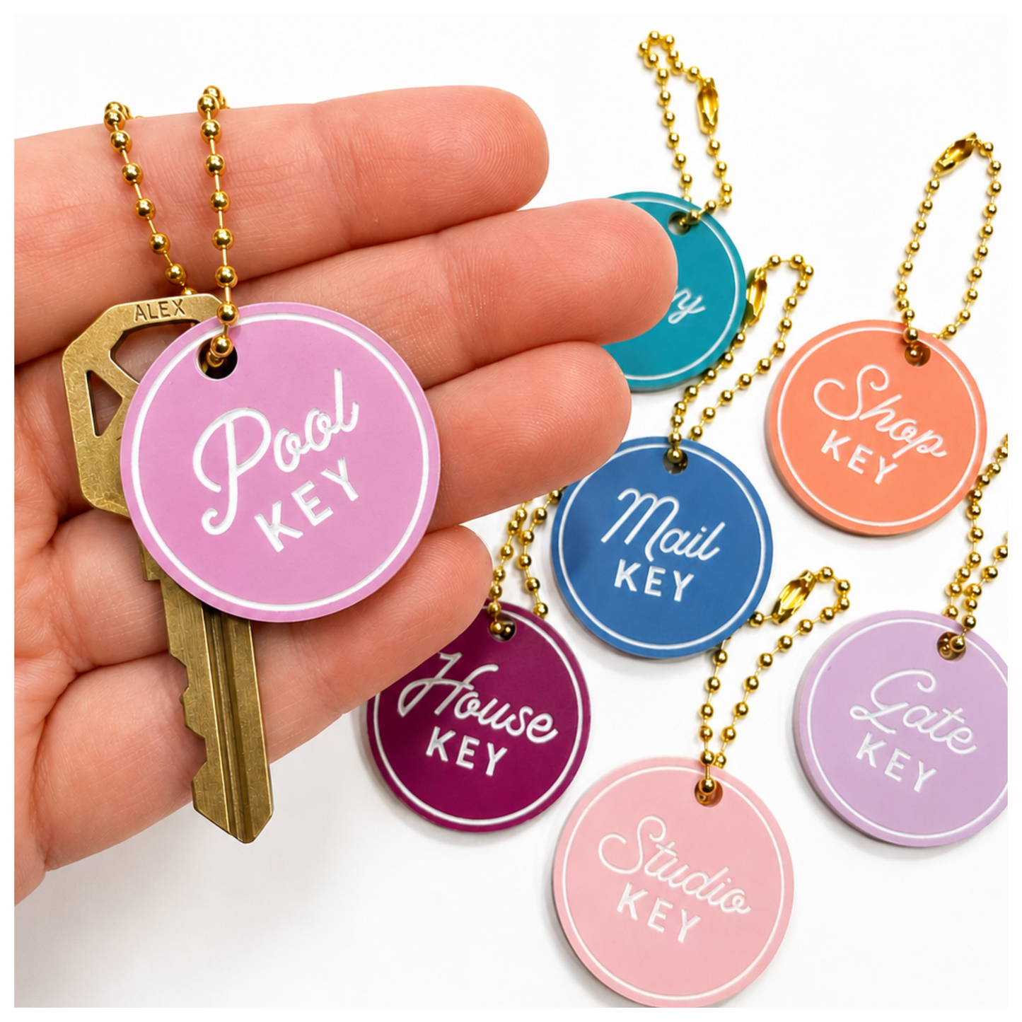 Key Ring House Name Tag Set