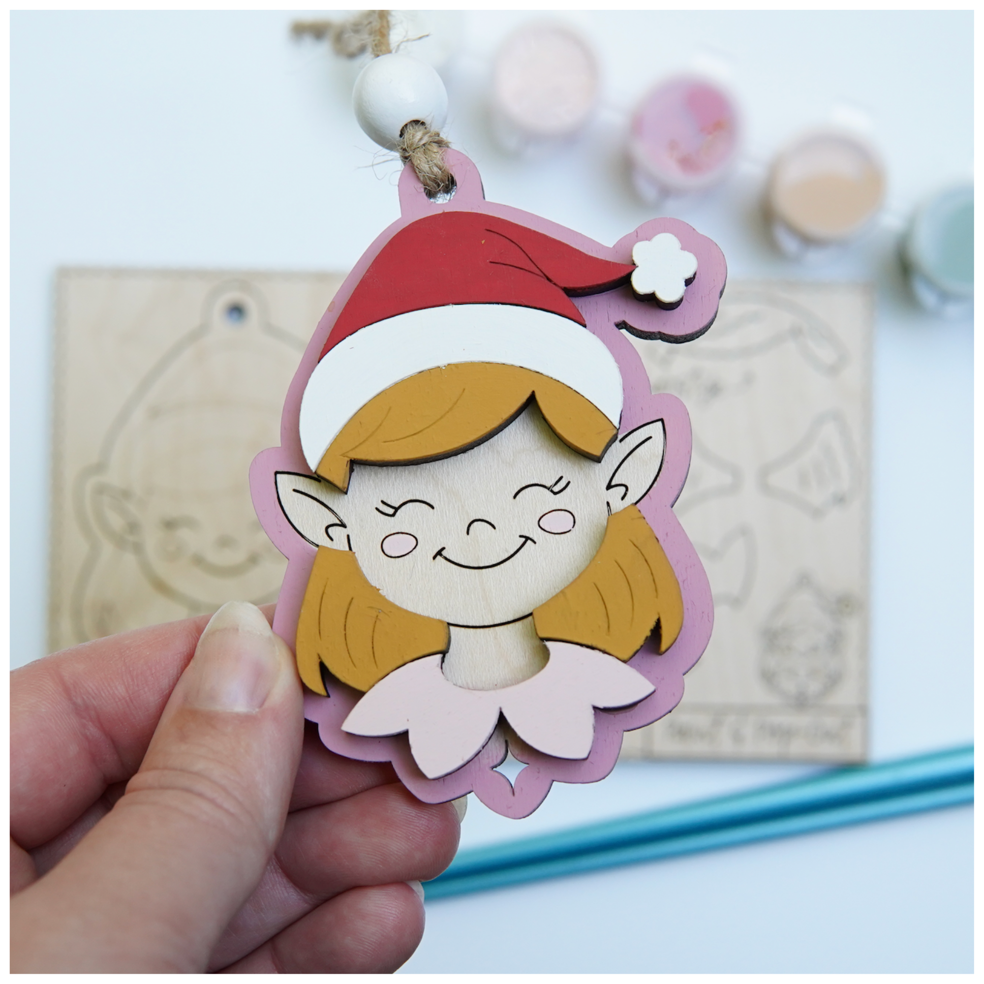 Paint and Pop Out Kit Elf Girl – The SVG Society