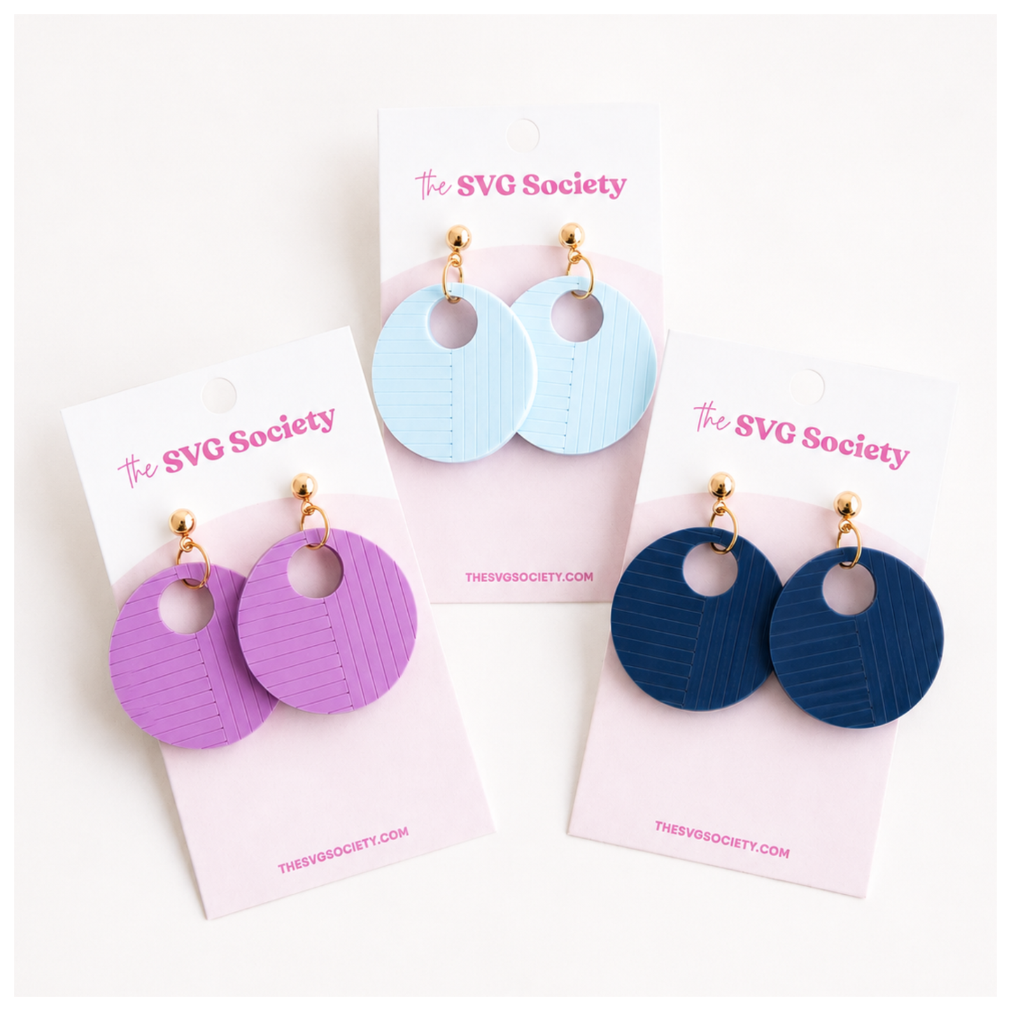 Circle Striped Earrings