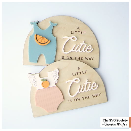 Clementine Arch Baby Announcement Signs