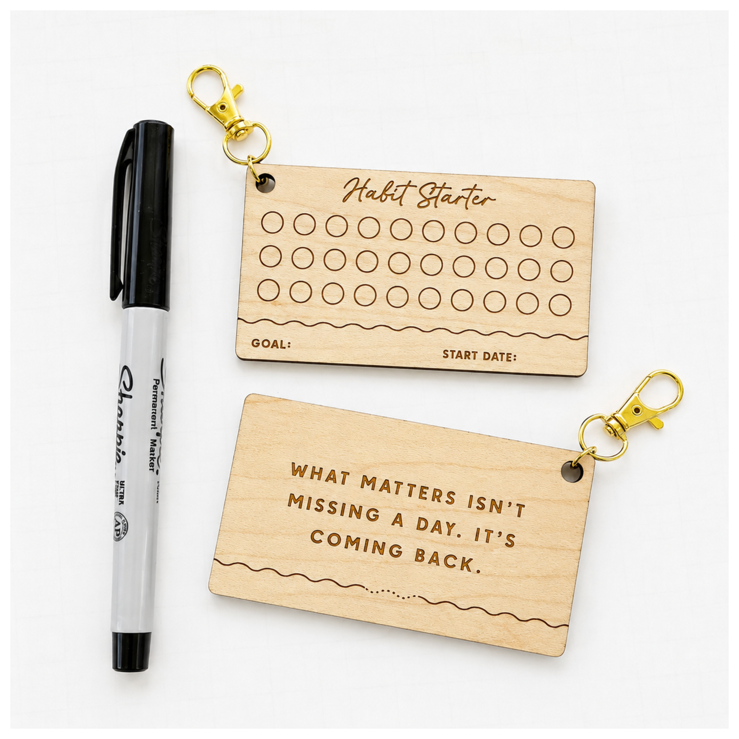 Habit Tracker Keychains
