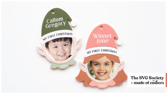 Elf Frame Photo Ornaments