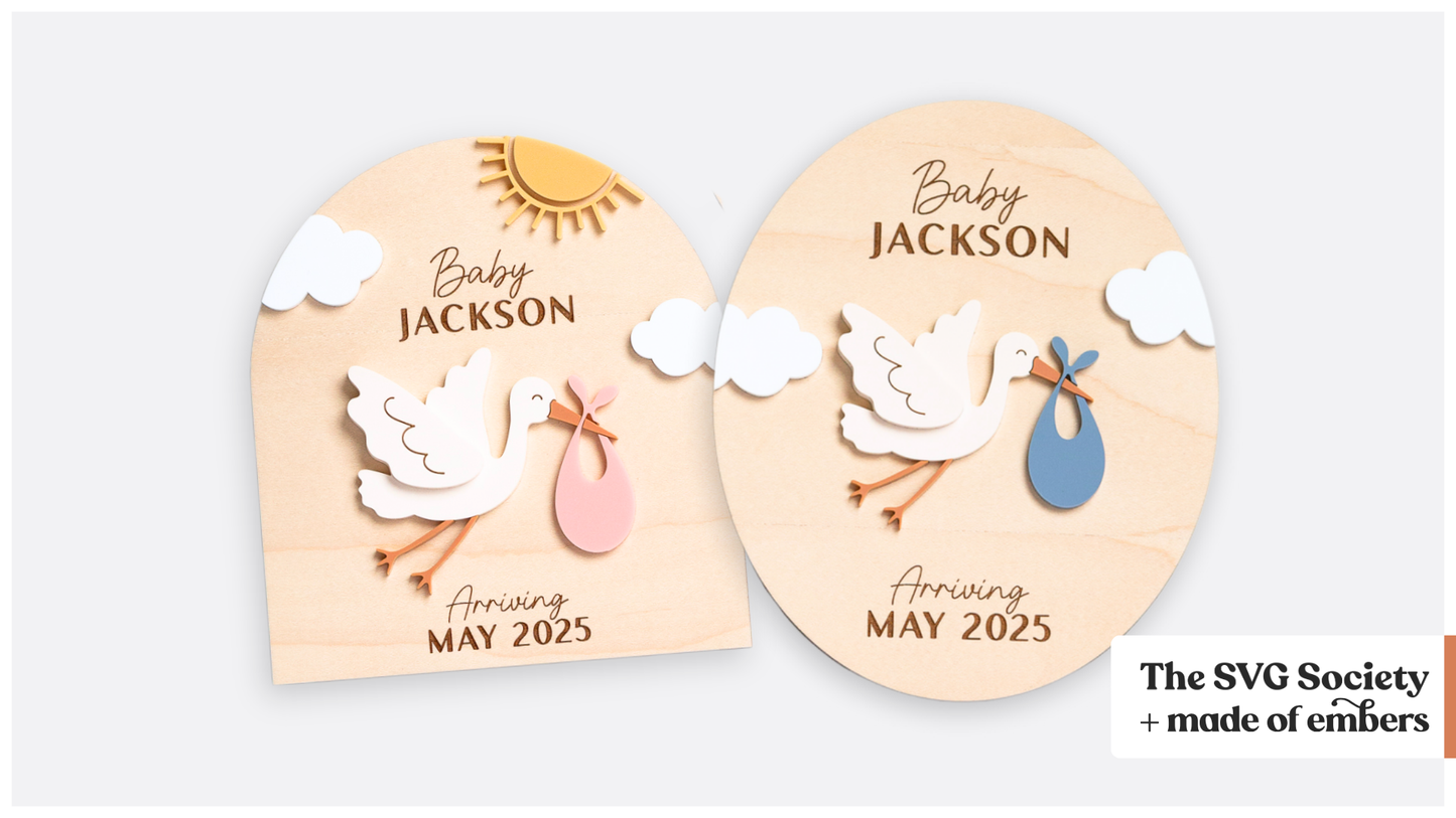 Stork Baby Announcements