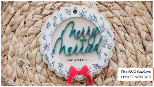 Merry & Married Ornament